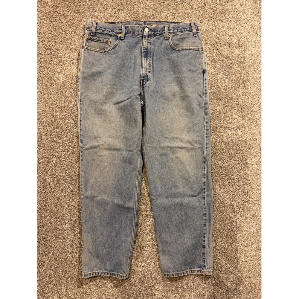 VTG Levis 550 Jeans Mens 40X30 Blue Light Wash Denim Relaxed Fit 90'S Faded *